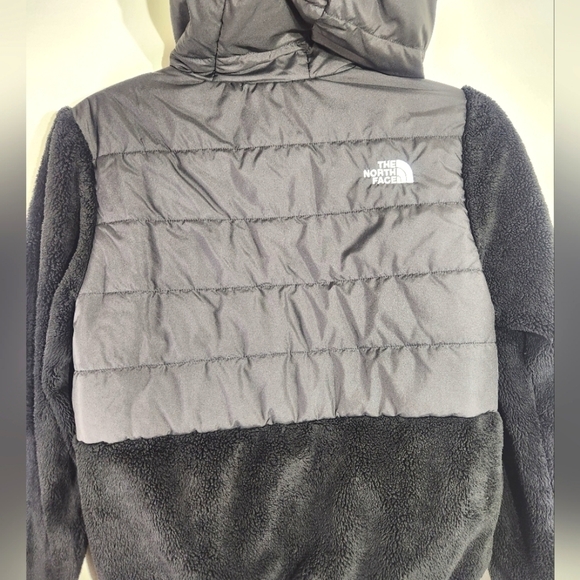 The North Face Black Sherpa Mashup Hoodie Full Zip Jacket Girls Large 14/16 - Picture 5 of 16